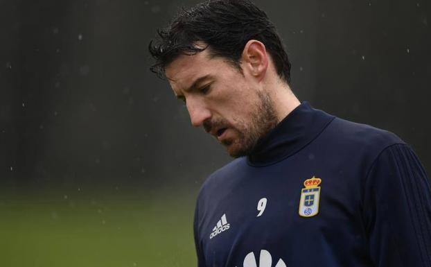 Toché, en el entrenamiento de hoy. /Eloy Alonso