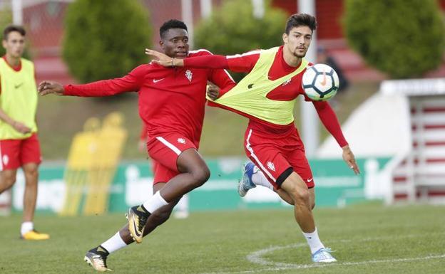 Dani Ndi y Federico Barba, durante un entrenamiento.