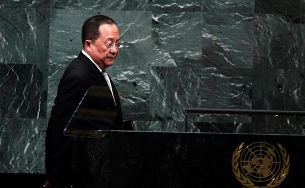 El ministro de Exteriores norcoreano, Ri Yong Ho./Jewel Samad (Afp)