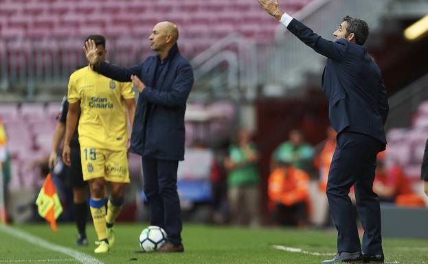 Pako Ayestarán y Ernesto Valverde./Efe