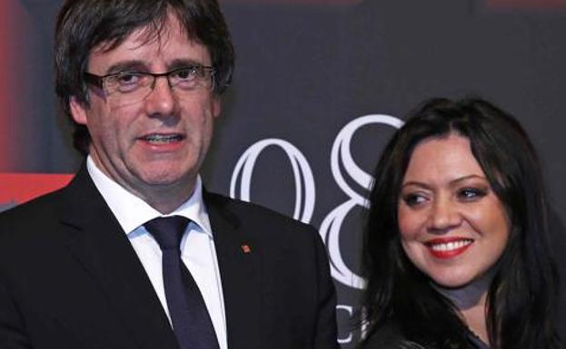 Marcela Topor, con Puigdemont./