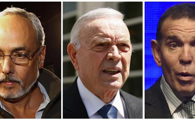 Manuel Burga, José María María y Juan Ángel Napout. /AFP