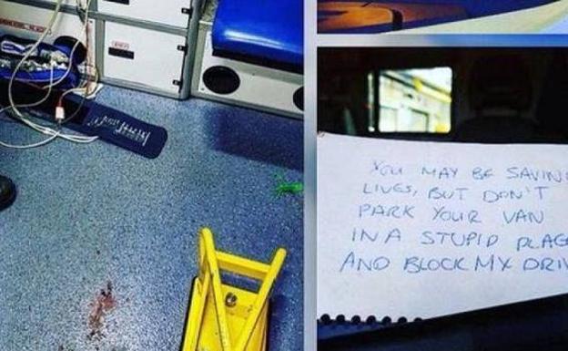 El mensaje que encontraron en una ambulancia tras atender a una emergencia