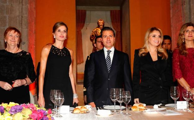 Doña Letizia, durante la cena de la Cumbre Mundial de Líderes contra el Cáncer./EFE