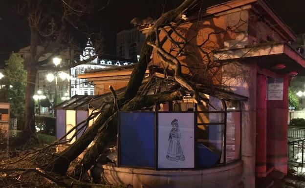 'Bruno' destroza El Escorialín en Oviedo 'Bruno' destroza El Escorialín en Oviedo