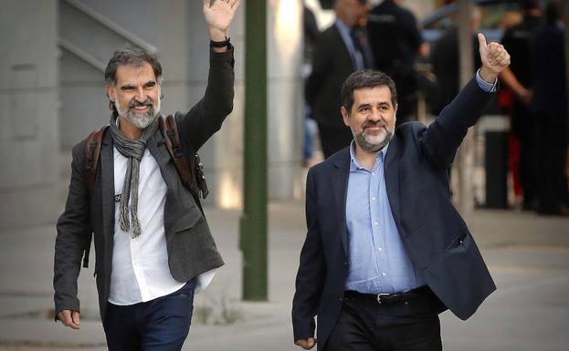 Jordi Cuixart y Jordi Sánchez./Efe