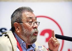 Cándido Méndez, hoy en Murcia. / Efe/
