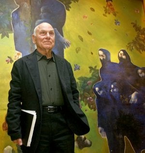 Richard Serra, ayer en el Reconquista tras su rueda de prensa. :: MARIO ROJAS/