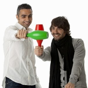 Javier (izquierda) y José Manuel Tejedor, en una imagen promocional de este 'Positivu' que ahora echa a andar en directo. ::
LVA/