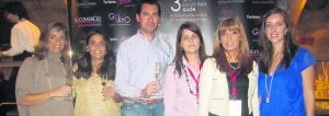 Carmen, Lucía, David, Sandra, Vanesa y Noemí se ocuparon de la organización y coordinación de Burbujas 2011 en nombr e de EL COMERCIO y Gustatio../