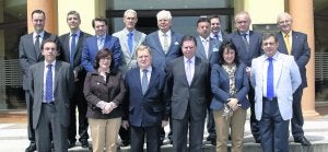 El jurado del premio 'Empresario siglo XXI' se reunió ayer en Oviedo. ::
MARIO ROJAS/