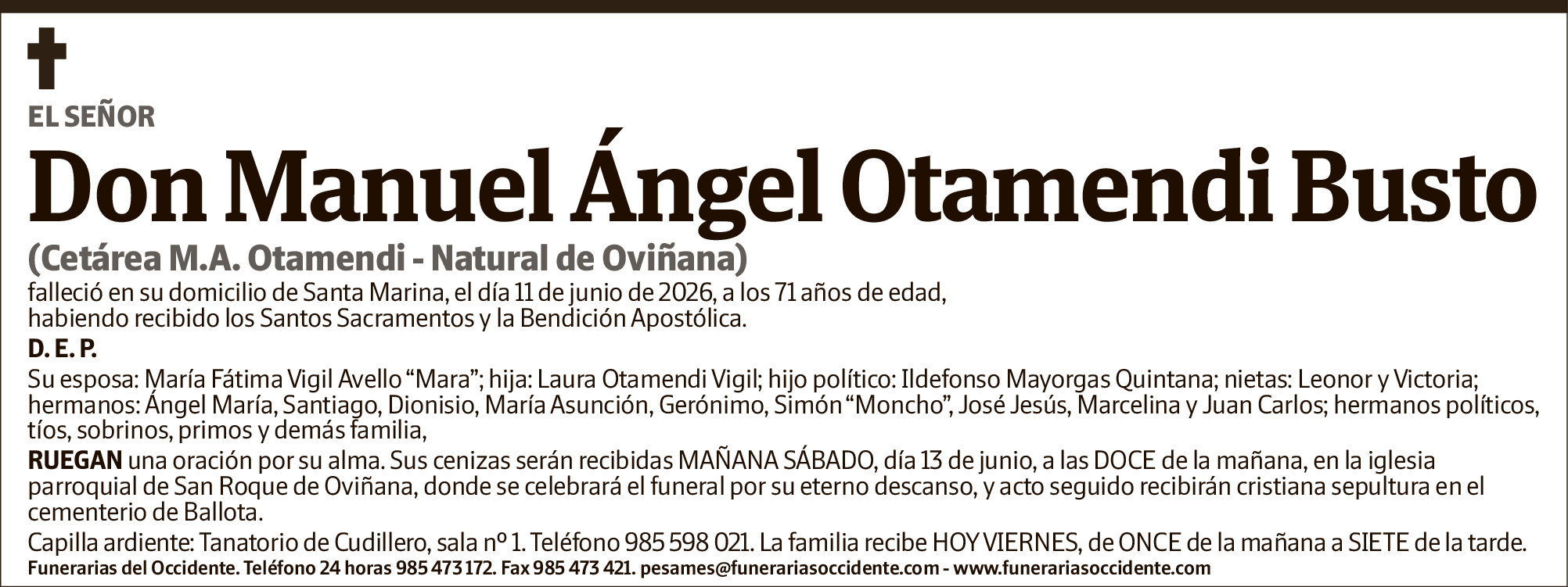 Manuel Ángel Otamendi Busto