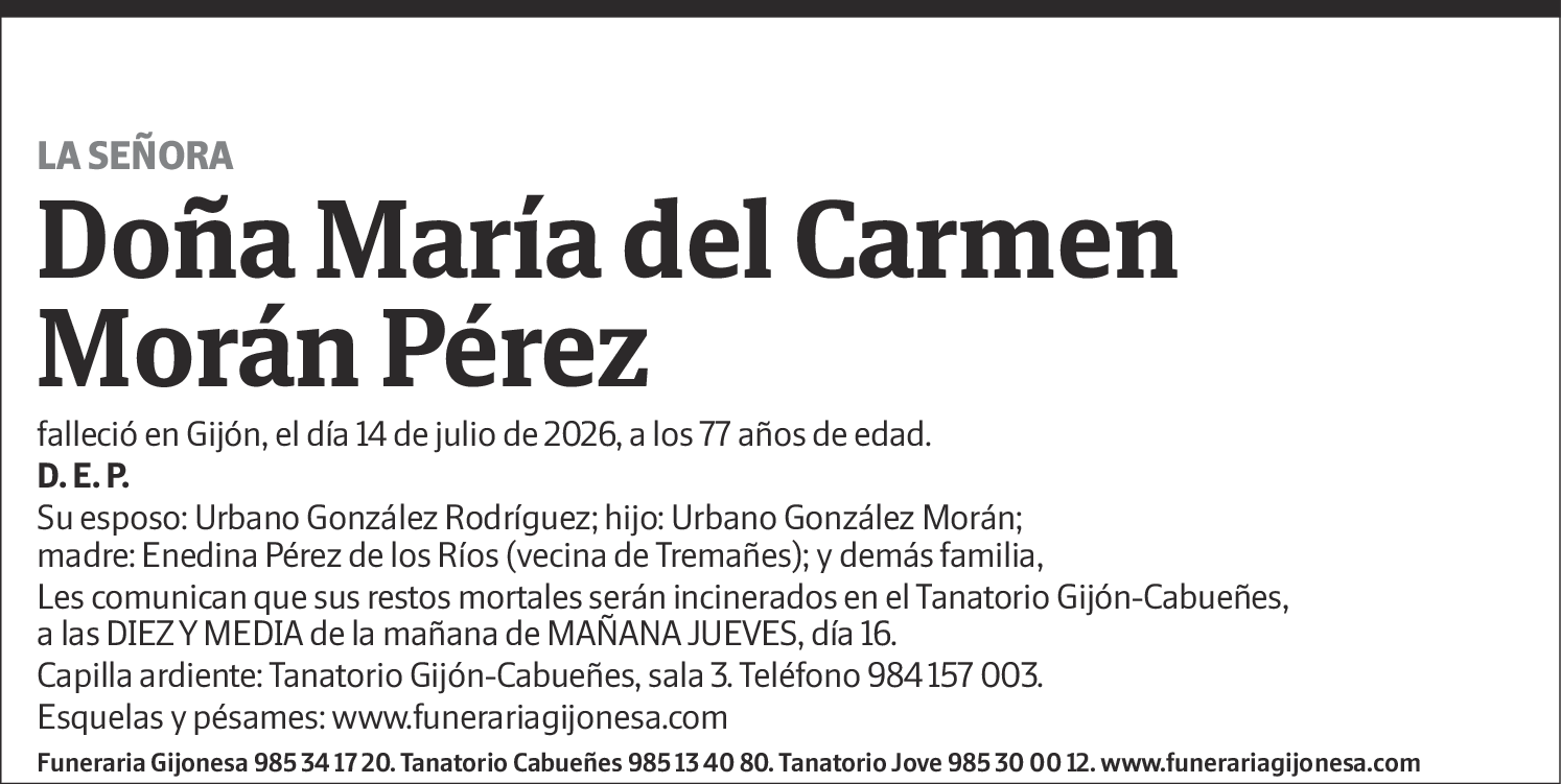 María del Carmen Morán Pérez