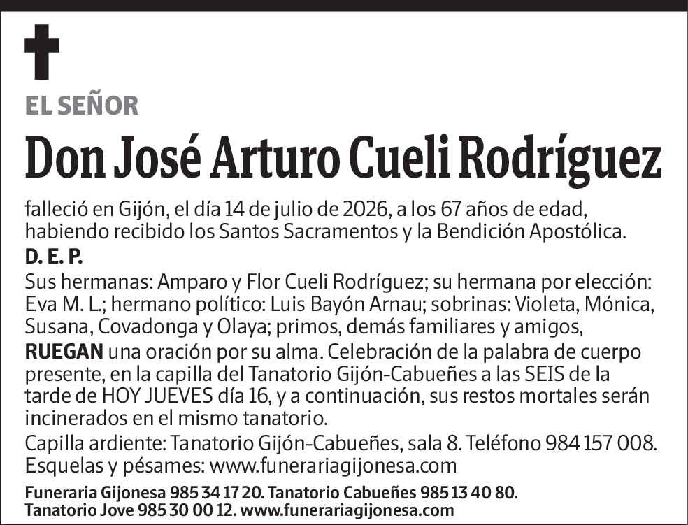 José Arturo Cueli Rodríguez