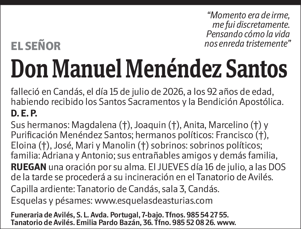 Manuel Menéndez Santos