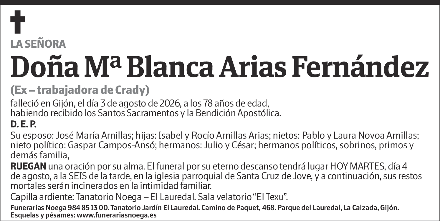 Mª Blanca Arias Fernández