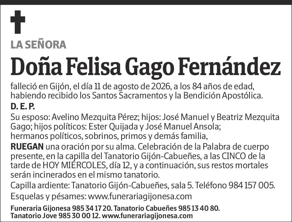 Felisa Gago Fernández