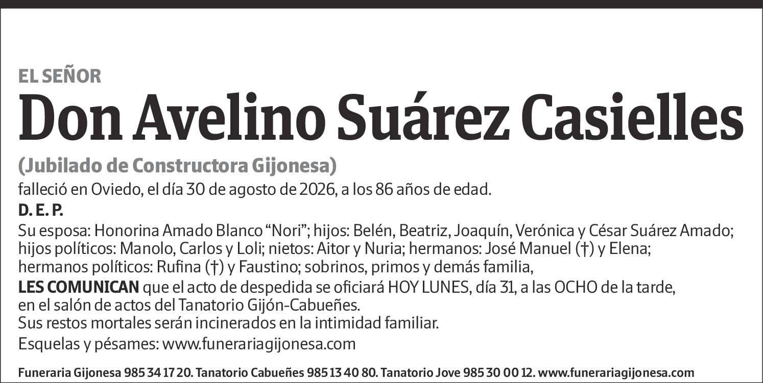 Avelino Suárez Casielles