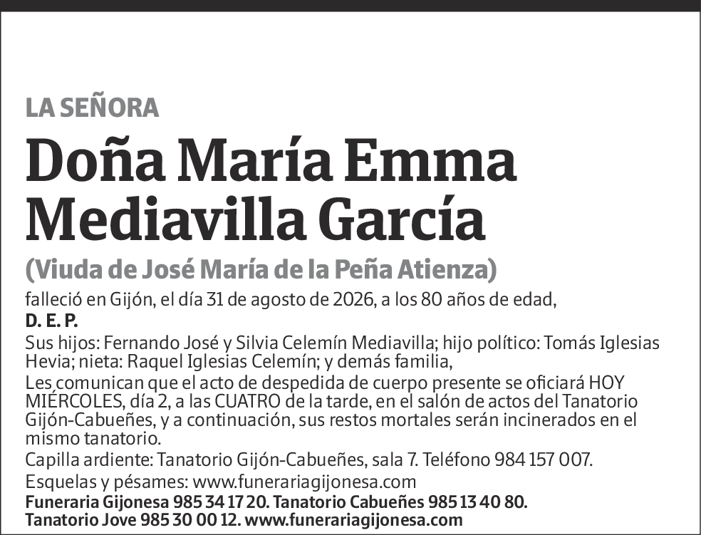 María Emma Mediavilla García