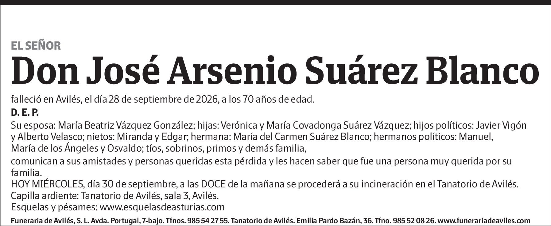 José Arsenio Suárez Blanco