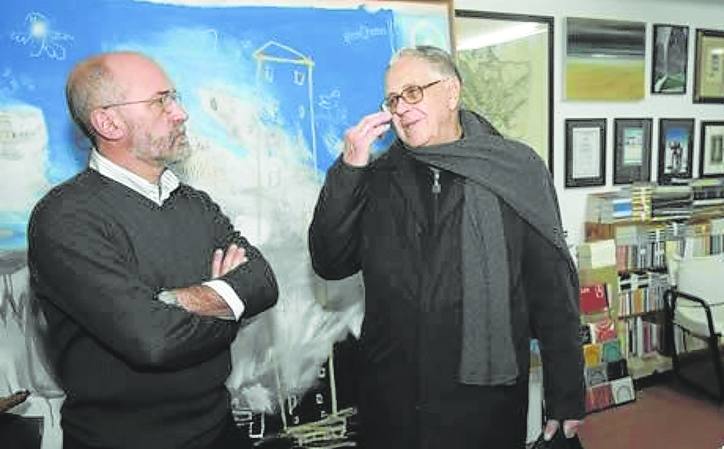 Con Martin Chirino en la galeria.